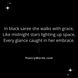 Black Saree Shayari in English