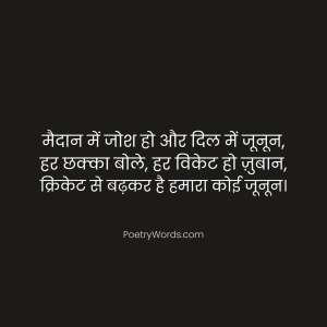 Cricket Shayari in Hindi for Instagram