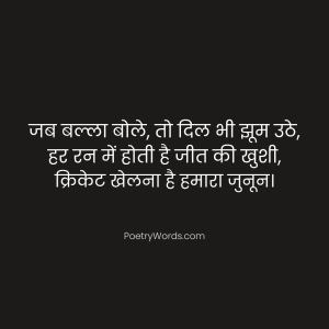 Cricket Shayari in Hindi Me