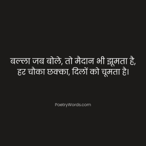 Cricket Shayari 2 Line