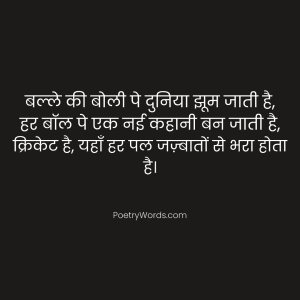 Shayari on Cricket