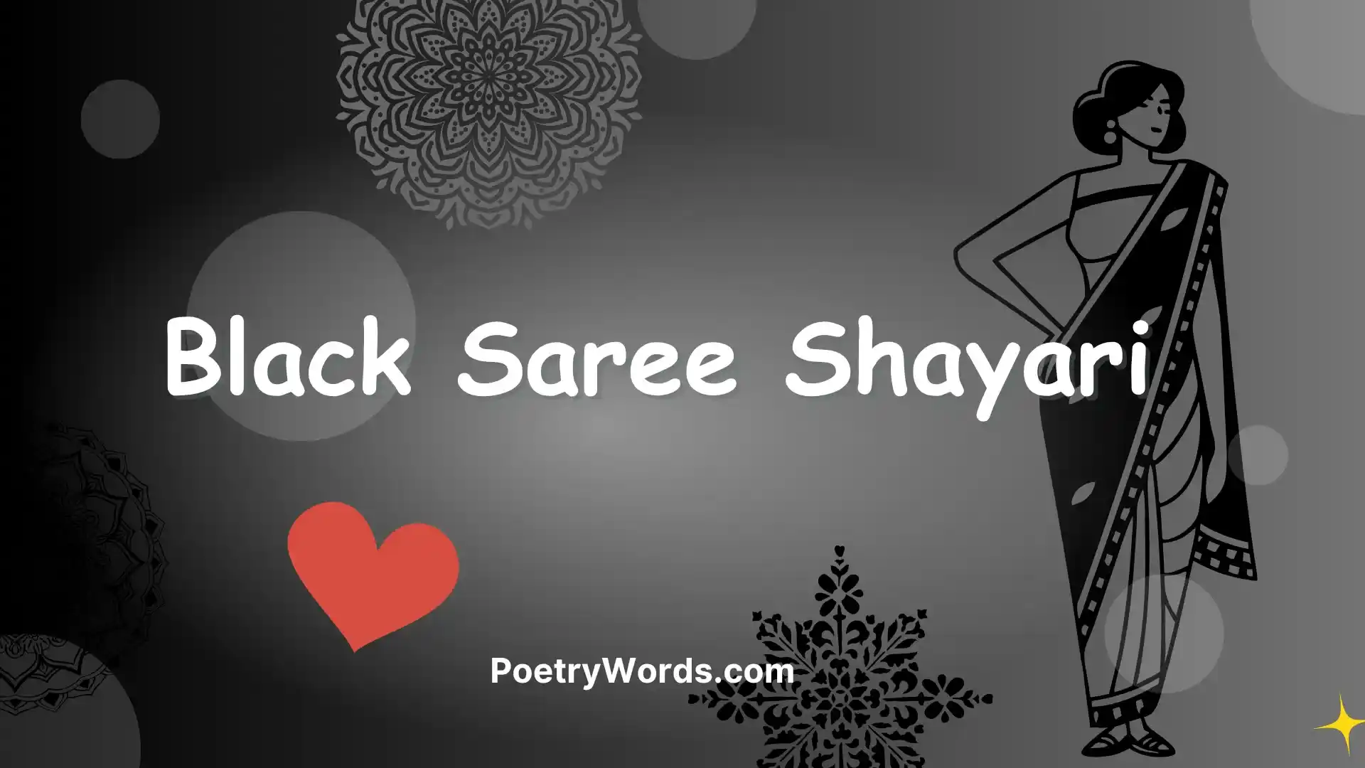 The pic of Black Saree Shayari