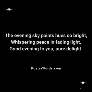 Good Evening Shayari in English