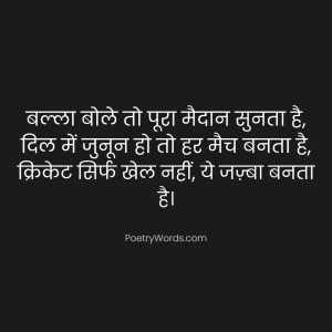 Cricket Shayari in Hindi 