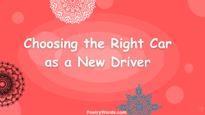 Choosing the Right Car as a New Driver