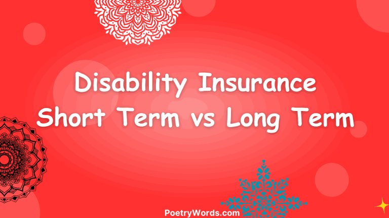 Disability Insurance Short Term vs Long Term