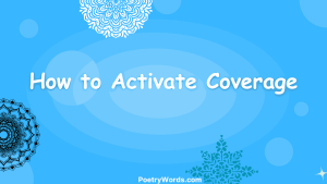 How to Activate Coverage