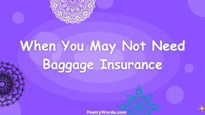 When You May Not Need Baggage Insurance
