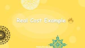 Real Cost Example 🔥