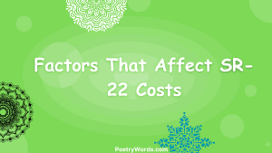 Factors That Affect SR-22 Costs